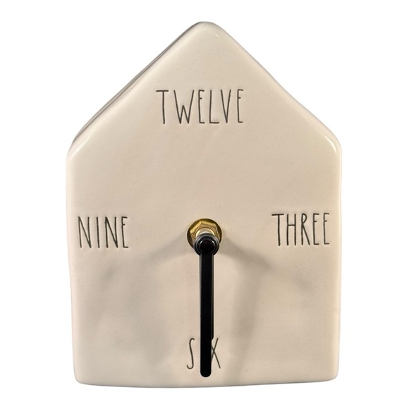 Rae Dunn by Magenta Birdhouse Clock Ceramic Birdhouse Clock 2019 - Picture 4 of 7